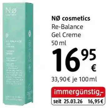 dm NØ cosmetics Re-Balance Gel Creme Angebot