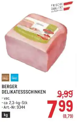 Metro Berger delikatess-schinken Angebot