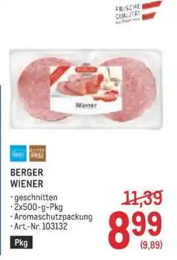 Metro BERGER WIENER Angebot