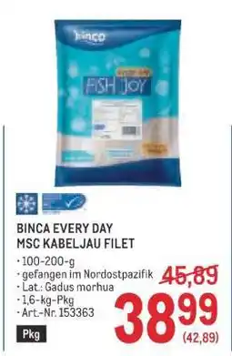 Metro BINCA EVERY DAY MSC KABELJAU FILET Angebot