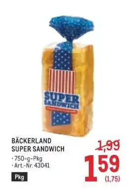 Metro BÄCKERLAND SUPER SANDWICH Angebot