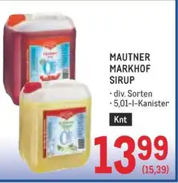 Metro Mautner Markhof Sirup Angebot