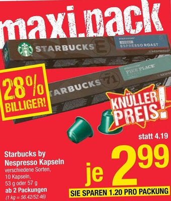 Maximarkt Starbucks By Nespresso Kapseln Angebot