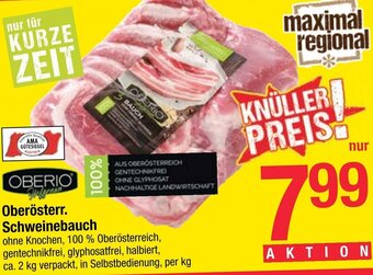 Maximarkt Oberösterr. Schweinebauch Angebot