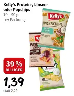 Der Grissemann Kelly's Protein-, Linsen- oder Popchips Angebot