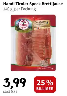 Der Grissemann Handl Tiroler Speck Brettljause Angebot