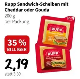 Der Grissemann Rupp Sandwich-Scheiben mit Cheddar oder Gouda Angebot