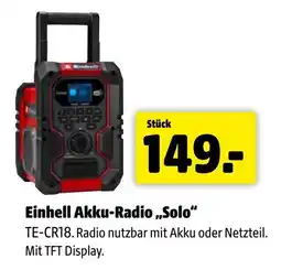 Der Grissemann Einhell Akku-Radio,,Solo Angebot