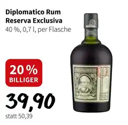 Der Grissemann Diplomatico Rum Reserva Exclusiva Angebot