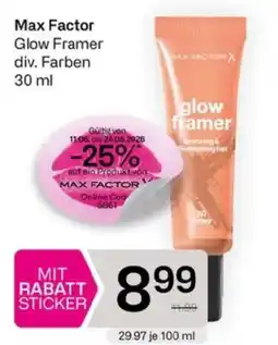 Bipa Max Factor Glow Framer Angebot
