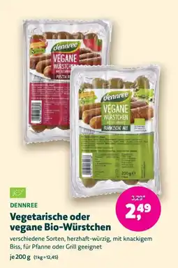 Denn's Biomarkt Vegetarische oder vegane Bio-Würstchen Angebot