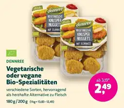 Denn's Biomarkt Vegetarische oder vegane Bio-Spezialitäten Angebot