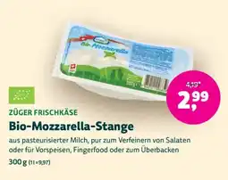 Denn's Biomarkt Bio-Mozzarella-Stange Angebot