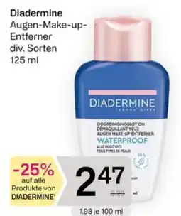 Bipa Diadermine Augen-Make-up- Entferner div. Sorten Angebot
