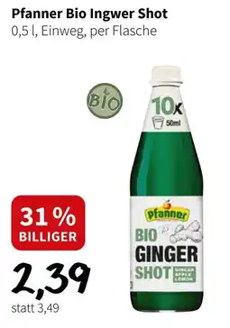 Der Grissemann Pfanner Bio Ingwer Shot Angebot