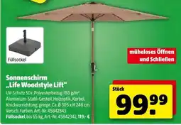 Hagebau Sonnenschirm ,,Life Woodstyle Lift Angebot