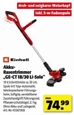 Hagebau Akku- Rasentrimmer Angebot