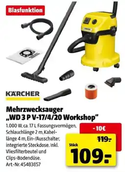 Hagebau Mehrzwecksauger ,,WD 3 P V-17/4/20 Workshop Angebot