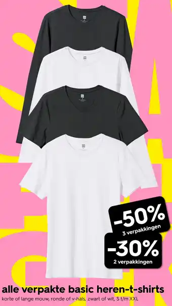 HEMA alle verpakte basic heren-t-shirts Angebot