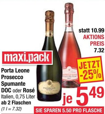 Maximarkt Porta Leone Prosecco Spumante DOC Angebot