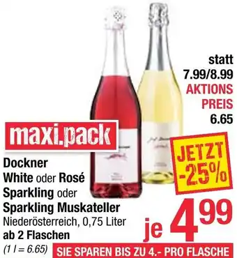 Maximarkt Dockner White Oder Rosé Sparkling Oder Sparkling Muskateller Angebot
