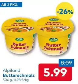 T&G Alpiland Butterschmalz Angebot