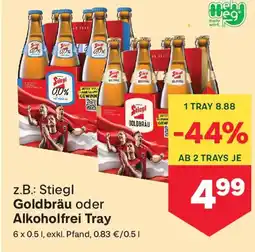MPreis Goldbräu oder Alkoholfrei Tray Angebot
