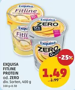 PENNY Exquisa fitline protein od. zero Angebot