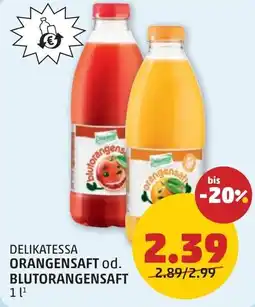 PENNY Delikatessa orangensaft od. blutorangensaft Angebot