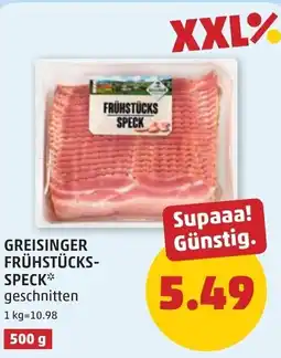 PENNY Greisinger frühstücks- speck Angebot