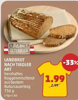 PENNY Landbrot nach tiroler art Angebot