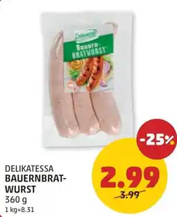 PENNY Delikatessa bauernbrat- wurst Angebot
