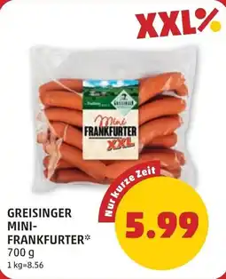PENNY Greisinger mini- frankfurter Angebot