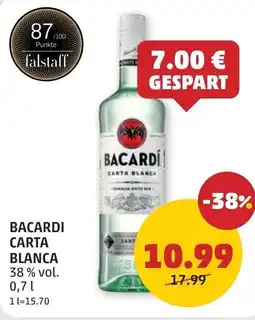 PENNY BACARDI CARTA BLANCA 38% vol. Angebot