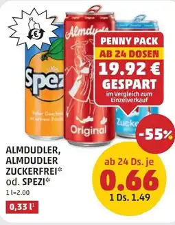 PENNY Almdudler, almdudler zuckerfrei od. spezi Angebot