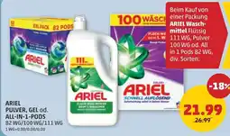 PENNY Ariel pulver, gel od. all-in-1-pods Angebot
