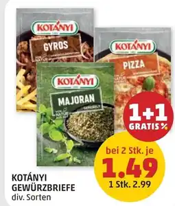 PENNY Kotányi gewürzbriefe Angebot