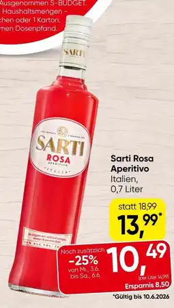 Spar Sarti Rosa Aperitivo Italien, Angebot