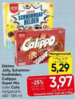 Spar Eskimo jolly, schwimm- badhelden, calippo super mix Angebot