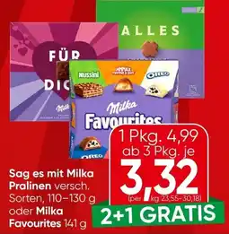 Spar Sag es mit milka pralinen Angebot
