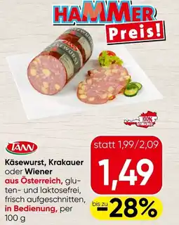 Spar Käsewurst, krakauer oder wiener Angebot
