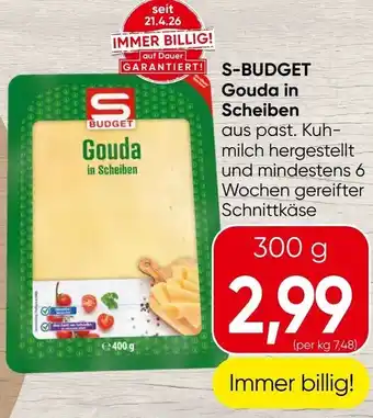 Spar S-budget gouda in scheiben Angebot