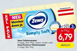 Spar Zewa Toilettenpapier oder Zewa Premium Toilettenpapier Angebot