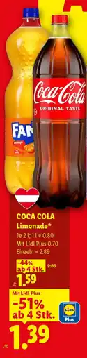 Lidl Coca cola limonade Angebot