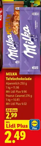 Lidl MILKA Tafelschokolade Angebot