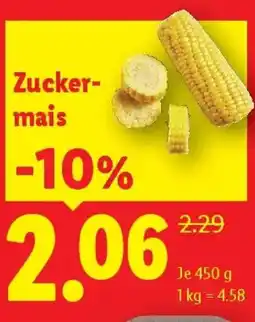 Lidl Zucker- mais Angebot