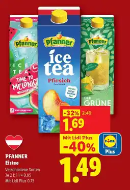 Lidl Pfanner eistee Angebot
