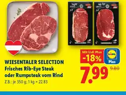 Lidl Wiesentaler selection Frisches Rib-Eye Steak oder Rumpsteak vom Rind Angebot