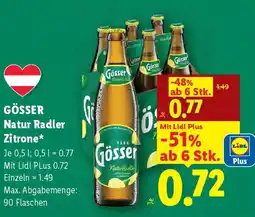 Lidl Gösser natur radler zitrone Angebot
