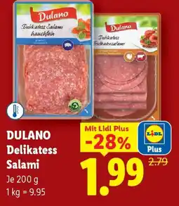 Lidl Dulano delikatess salami Angebot